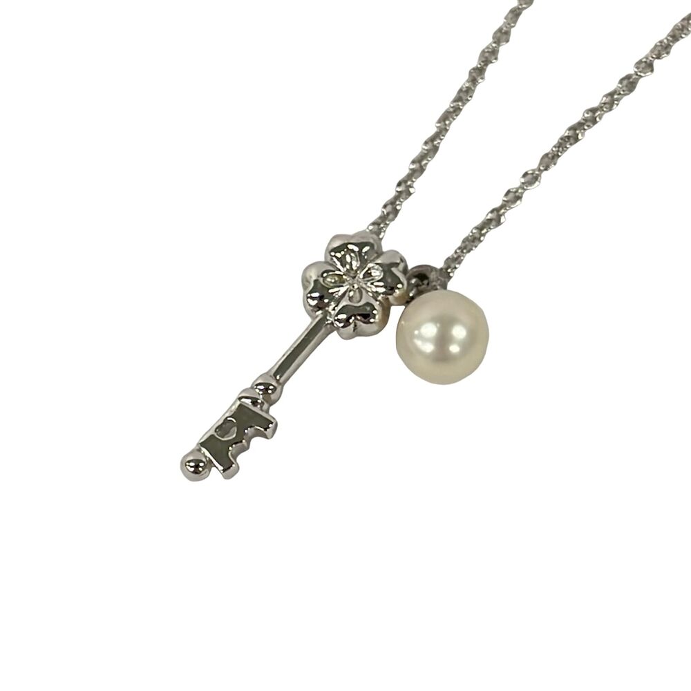 Tasaki Necklace Silver Cream Pearl